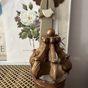 (PENDING) Ornate Gold Candle Holder